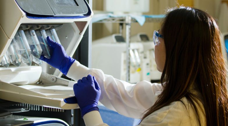 Female scientist in laboratory