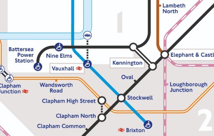 New look tube map with Northern line extension